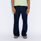 Flare raw denim trouser