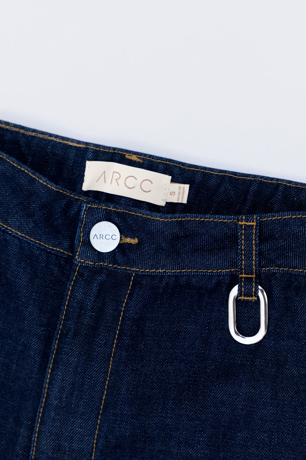 Flare raw denim trouser