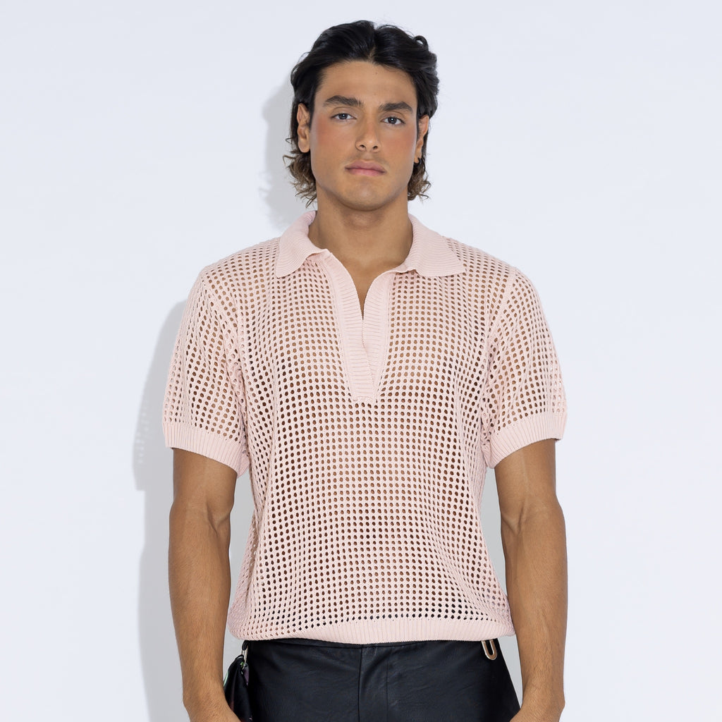 Polo boxy tejida